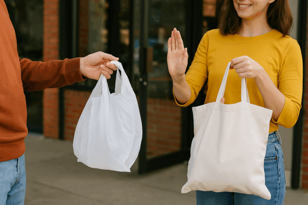 Refuser sacs plastiques